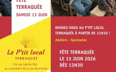 Fête Terraquée au p’tit local, samedi 13 juin 2026