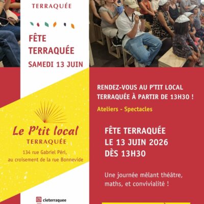 Fête Terraquée au p'tit local, samedi 13 juin 2026
